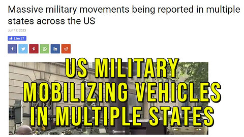 US Military Moving Vehicles In Multiple States At The Same Time - Could Be Nothing?