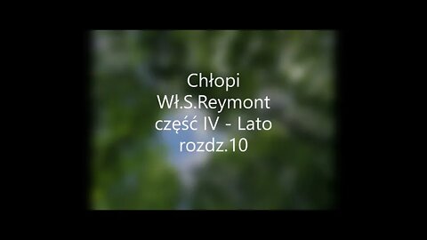 Chłopi -Wł.S.Reymont część IV - Lato rozdz.10