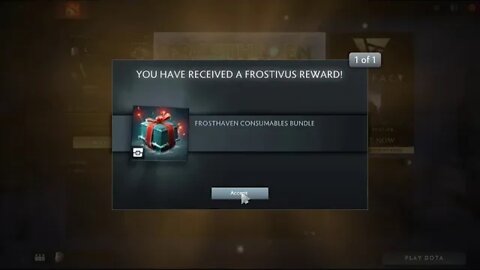 Dota 2 Frostivus Reward : Consumables bundle Frosthaven!!