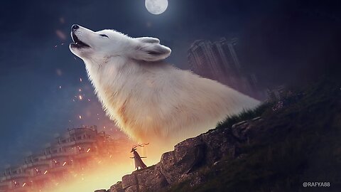 Fantasy White Wolf Photoshop Manipulation Tutorial Speed Art