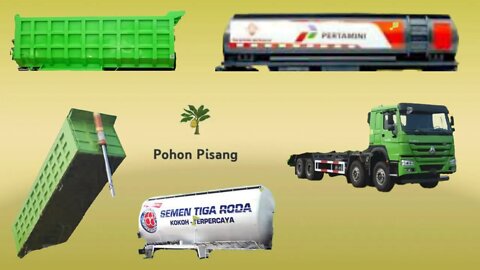 Tebak Gambar Mobil Dump Truck Tronton Hijau Dengan Benar