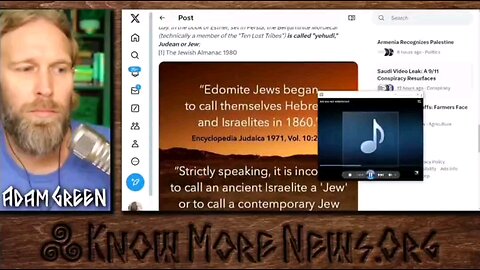 Adam Green debunking the "Edomite Jews began calling themselves Hebrews and Israelites in 1860" prop