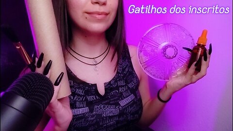 ASMR - Gatilhos que VOCÊS mais gostam (tapping, scratching, hand movements, etc)