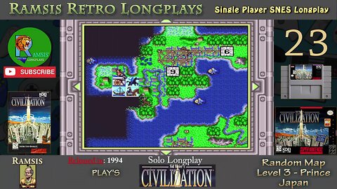 Sid Meier's Civilization | 1994 | SNES | Prince | Random | Japan - Episode #23 | Longplay