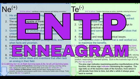 ENNEAGRAM of #Ne_Tx (ENTP): ≈ SOCIONICS I.L.E. Model G [see katherinefauvre.com]