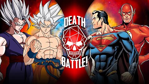 MUI Goku & Beast Gohan vs. Superman & Flash | Death Battle