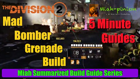 Mad Bomber Grenade Build - Summarized Build Guide Series - Cluster, Frag, Incendiary, & Concussion