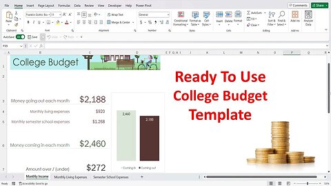 Ready To Use College Budget Template Step by Step