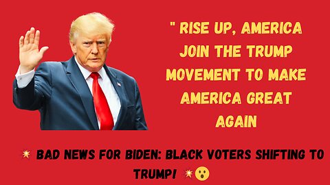 💥 Bad News for Biden: Black Voters Shifting to Trump! 💥😮