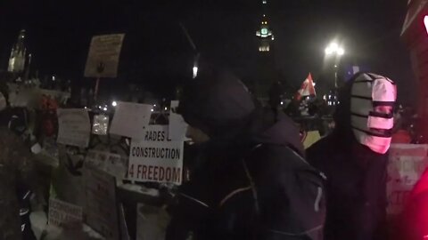 Freedom Convoy 2022 - Feb12th - It's an Ottawa Saturday Night. Wow. Trudeau peed a bit I think. Pt2