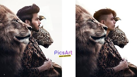 Vijay Mahar New Photo Editing | Lion Tiger & Eagle Concept Photo Editing