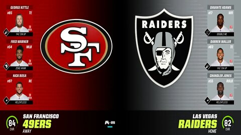 Madden 23 49ers Vs Raiders Week 17 Cpu Vs Cpu