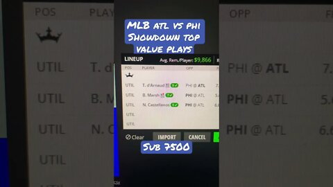 Dreams VALUE Picks MLB DFS ATL vs PHI Showdown 10/12 Daily Fantasy Sports Strategy DraftKings