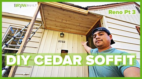 DIY Cedar Soffit | Cedar Tounge And Groove Porch ceiling | We Bought An Auction House PT 4