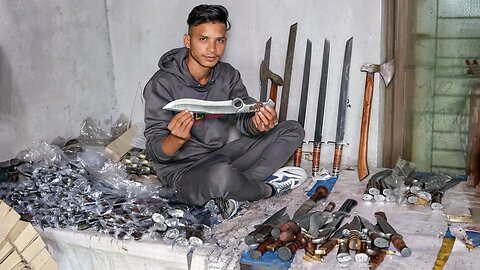 Amazing Process of Making Super Sharp Hunting Knife from Carbon Steel