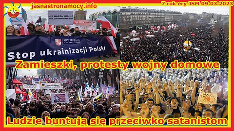 Zamieszki protesty wojny domowe Ludzie buntują się przeciwko Satanistom