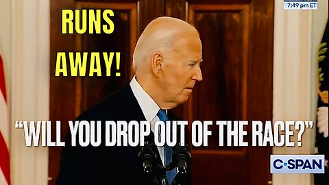 Hidin’ Biden just gave a short speech and then RAN AWAY from Reporter’s Questions! 🏃‍♂️