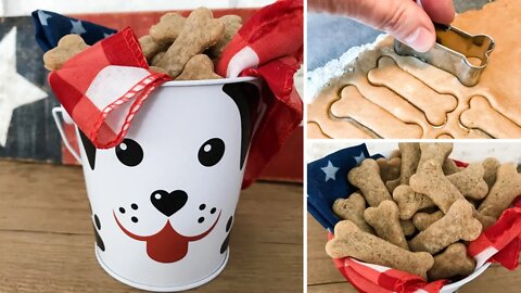 Dollar Tree DIY: Dog Bones BBQ Bucket with Homemade Dog Treats