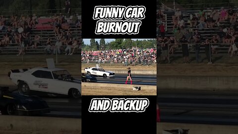 Vintage Funny Car Burnout and Backup! #shorts