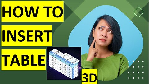 how to insert table in ms exel