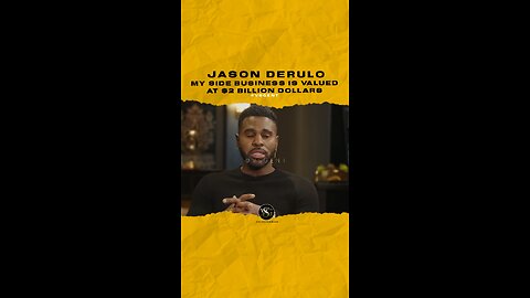 @jasonderulo My side business is valued at $2 Billion dollars. #jasonderulo 🎥 @forbes