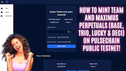 How to Mint TEAM and Maximus Perpetuals (Base, Trio, Lucky & Deci) on Pulsechain Public Testnet!