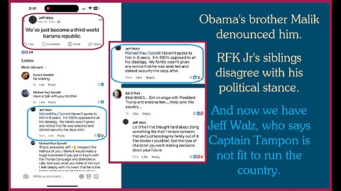 ➡️ RECEIPTS: Tim Walz’s brother Jeff doesn’t support him at all.