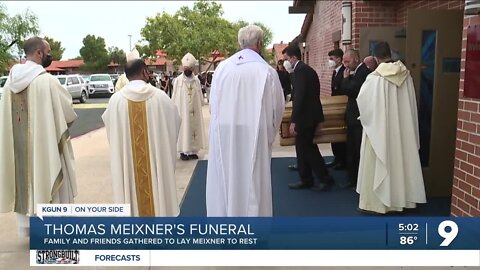 Professor Thomas Meixner's wife and sons give heartfelt speeches at his funeral