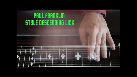 Paul Franklin Style Lick pedal steel guitar lesson.