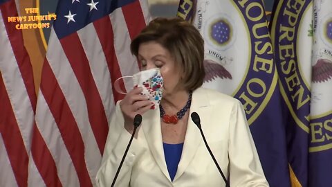 Pelosi trying to explain why she wants everybody in the Capitol keep wearing masks.