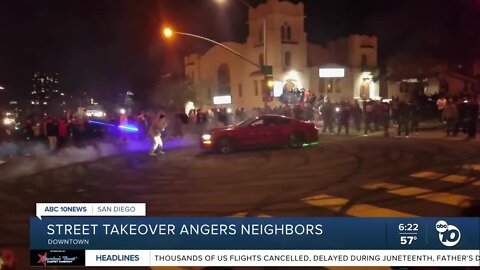 Street takeover angers residents in downtown San Diego