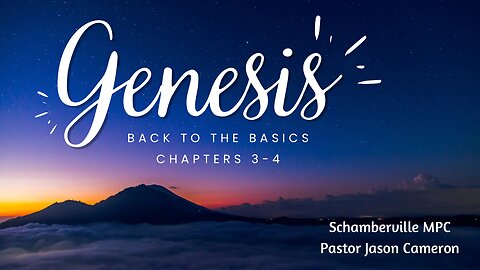 Back to the Basics: Genesis 3-4