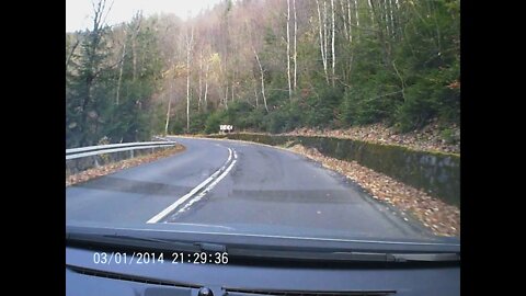 Poland - Silesian Beskids Landscape Park. Road 942: Wisla - Szczyrk (01)