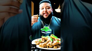 AI generated DJ Khalid eating Frog Legs