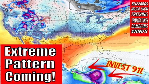 Invest 91L Update & Path, Major Snow Storm Coming Bringing Cold Temperatures & Blizzards