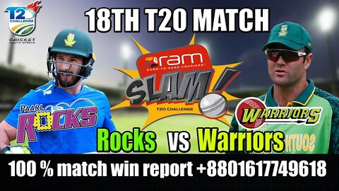 Warriors vs Rocks Live , 18th Match Live , CSA t20 challenge live streaming , CSA t20 Live