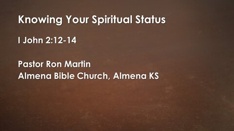 Knowing Your Spiritual Status