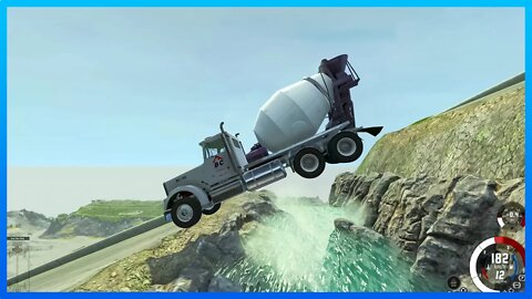 TruckFails | Trucks Full Speed - Experiment #245 | BeamNG.Drive |TrucksFails