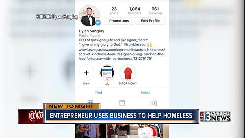 UNLV frehsman's business helps the homeless