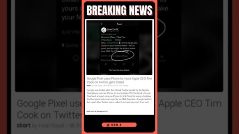 Google Pixel uses iPhone to mock Apple CEO Tim Cook on Twitter, gets trolled | #shorts #news