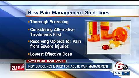 New guidelines issued in Indiana for acute pain management