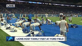 Detroit Lions hold training camp at Ford Field for family fun fest