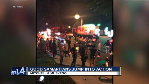 Good Samaritans jump into action after crash on Milwaukee's south side