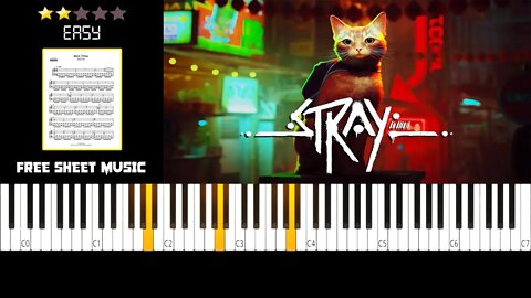 Stray - Main Menu Theme (Video Game Soundtrack) - (EASY) Piano Tutorial