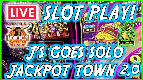 🔴 MOST UNBELIEVABLE LIVE SLOT PLAY! J'S GOES SOLO MASSIVE JACKPOTS! LET'S GO! AT THE LONGHORN!