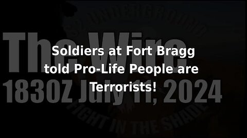 Fort Bragg teaching that Americans are Terrorists!