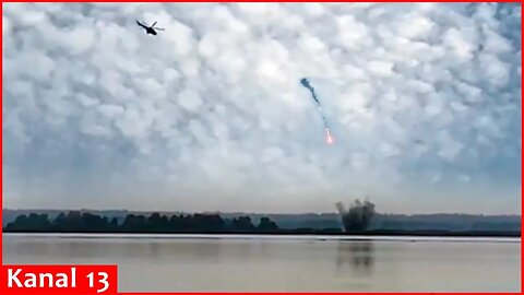 Footage of destruction of Russian drones by fighter jets and helicopters in Ukrainian skies