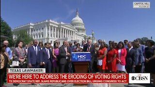 Texas Democrats Start Singing At Press Conference