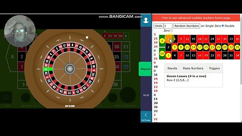 Me playing for real money on roulette with simple 10p bets winning 90% of the time .... Never bet