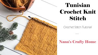 Tunisian Crochet Knit Stitch Tutorial